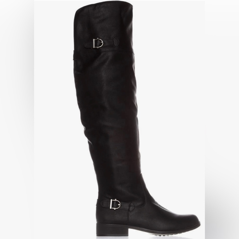 American Rag Adarra Knee High Boots Black Smooth Faux Leather Women’s 6 NEW